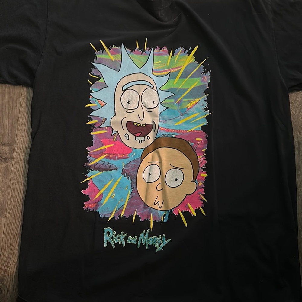 A Rick and morty novel tee shirt